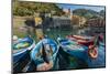 Moored Fishing Boats in the Small Port of Vernazza, Cinque Terre, Liguria, Italy-Stefano Politi Markovina-Mounted Photographic Print