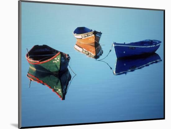 Moored Rowboats, Olhao, Portugal-Mitch Diamond-Mounted Photographic Print