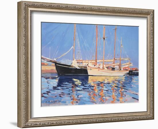 Moored Sailing Ships, Skagen, Denmark, 1999-Jennifer Wright-Framed Giclee Print