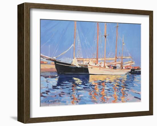 Moored Sailing Ships, Skagen, Denmark, 1999-Jennifer Wright-Framed Giclee Print