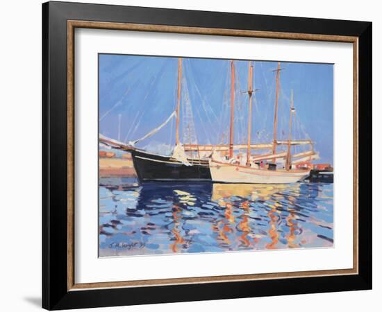 Moored Sailing Ships, Skagen, Denmark, 1999-Jennifer Wright-Framed Giclee Print