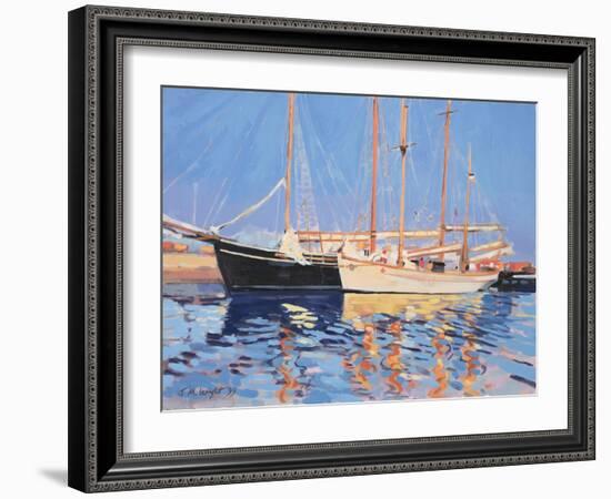 Moored Sailing Ships, Skagen, Denmark, 1999-Jennifer Wright-Framed Giclee Print