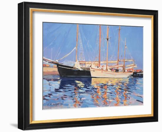 Moored Sailing Ships, Skagen, Denmark, 1999-Jennifer Wright-Framed Giclee Print