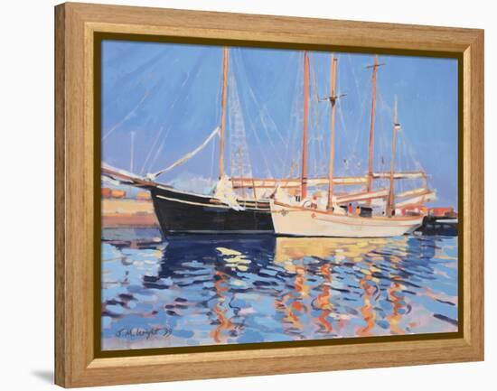 Moored Sailing Ships, Skagen, Denmark, 1999-Jennifer Wright-Framed Premier Image Canvas