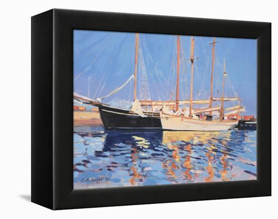 Moored Sailing Ships, Skagen, Denmark, 1999-Jennifer Wright-Framed Premier Image Canvas