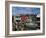 Moored Yacht and Wooden Buildings on the Waterfront at Bannister and Bowens Wharves, Rhode Island-Fraser Hall-Framed Photographic Print