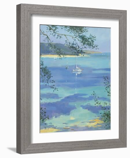 Moored Yacht - Perfect Day, 2000-Jennifer Wright-Framed Giclee Print