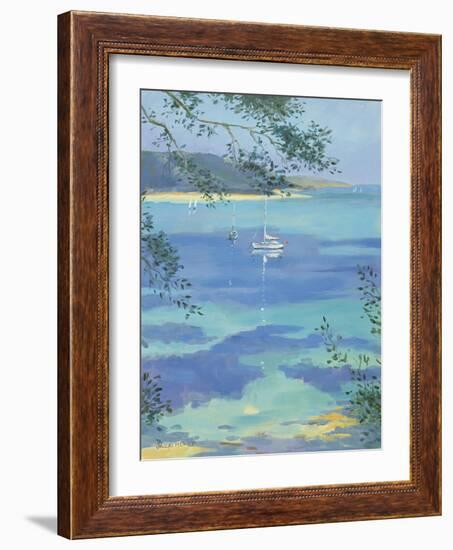 Moored Yacht - Perfect Day, 2000-Jennifer Wright-Framed Giclee Print