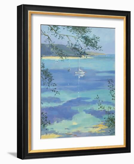 Moored Yacht - Perfect Day, 2000-Jennifer Wright-Framed Giclee Print