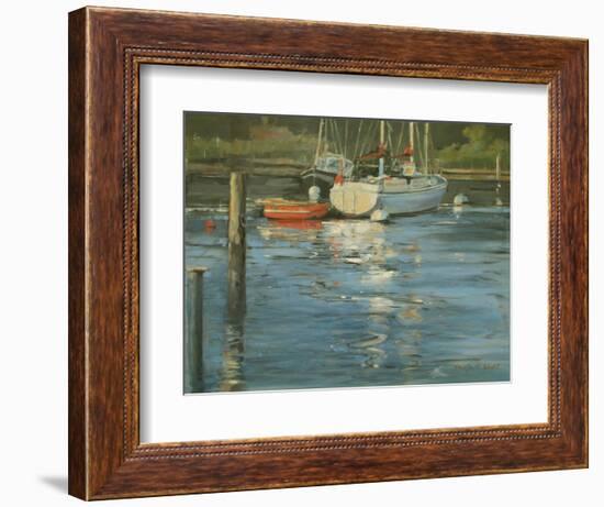 Moored Yachts Evening Glow-Jennifer Wright-Framed Giclee Print