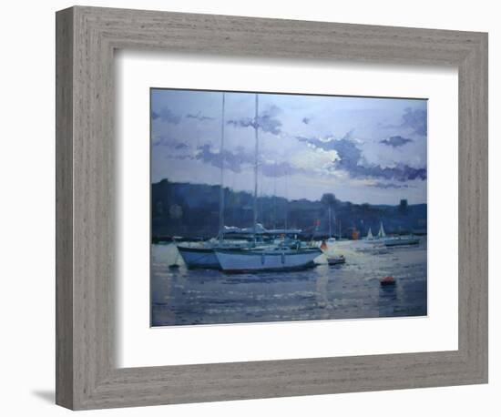 Moored Yachts, Late Afternoon-Jennifer Wright-Framed Giclee Print