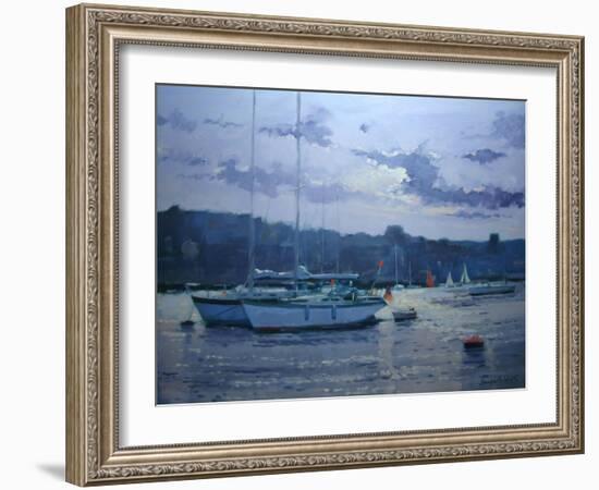 Moored Yachts, Late Afternoon-Jennifer Wright-Framed Giclee Print