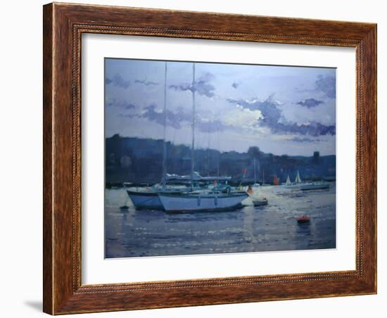 Moored Yachts, Late Afternoon-Jennifer Wright-Framed Giclee Print