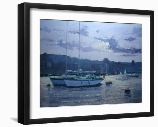 Moored Yachts, Late Afternoon-Jennifer Wright-Framed Giclee Print