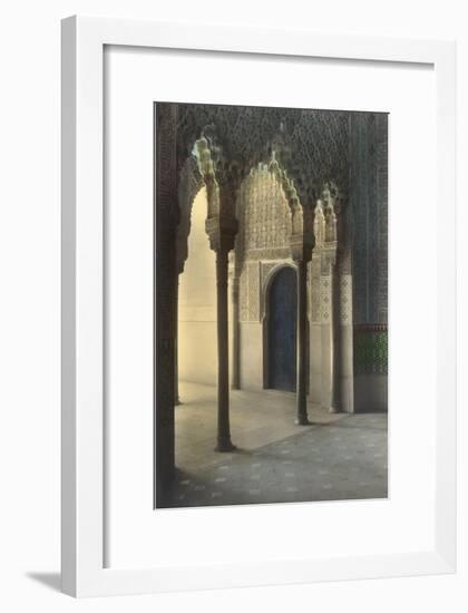 Moorish Arches, Alhambra, Granada, Spain-null-Framed Art Print