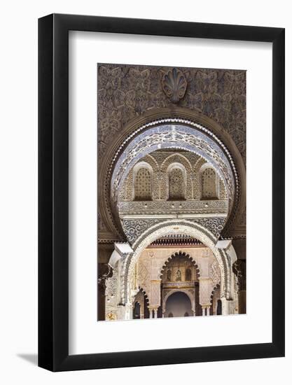 Moorish architecture inside the Alcazar, Seville, Andalusia, Spain-Stefano Politi Markovina-Framed Photographic Print