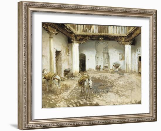 Moorish Courtyard, 1913-John Singer Sargent-Framed Giclee Print