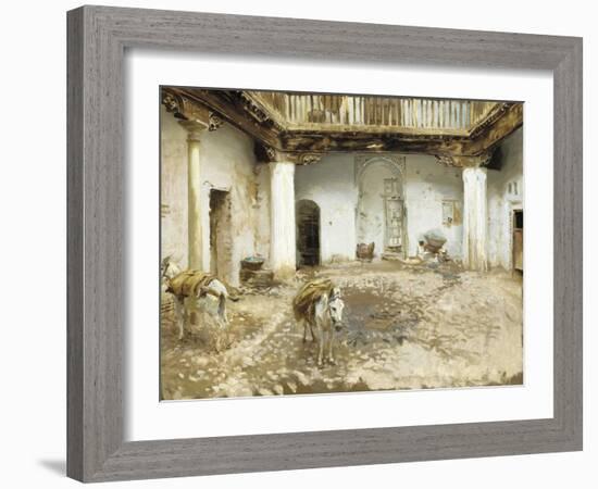 Moorish Courtyard, 1913-John Singer Sargent-Framed Giclee Print