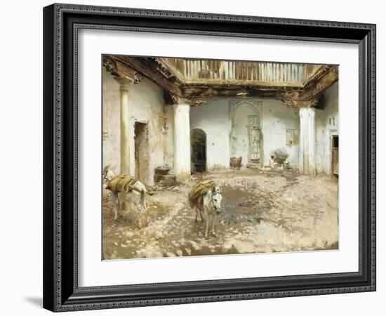 Moorish Courtyard, 1913-John Singer Sargent-Framed Giclee Print