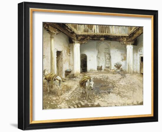 Moorish Courtyard, 1913-John Singer Sargent-Framed Giclee Print