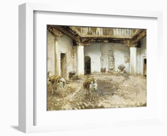 Moorish Courtyard, 1913-John Singer Sargent-Framed Giclee Print