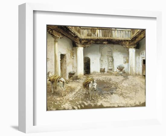 Moorish Courtyard, 1913-John Singer Sargent-Framed Giclee Print