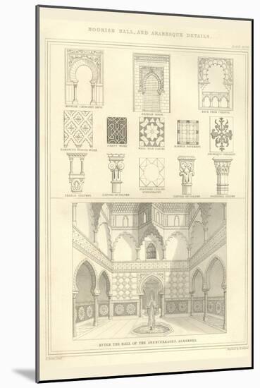 Moorish Hall and Arabesque-Richard Brown-Mounted Art Print