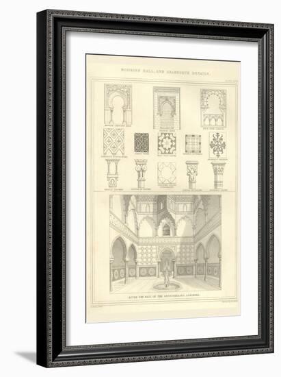 Moorish Hall and Arabesque-Richard Brown-Framed Art Print