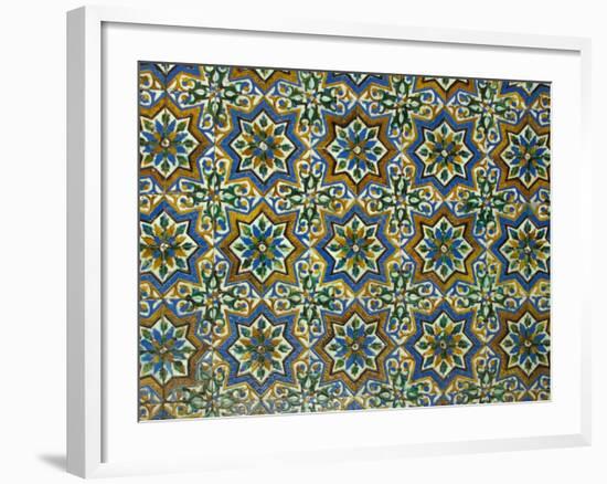 Moorish Mosaic Azulejos (ceramic tiles), Casa de Pilatos Palace, Sevilla, Spain-Merrill Images-Framed Photographic Print