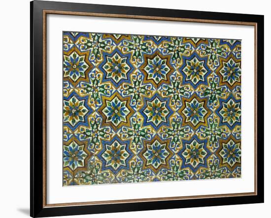 Moorish Mosaic Azulejos (ceramic tiles), Casa de Pilatos Palace, Sevilla, Spain-Merrill Images-Framed Photographic Print