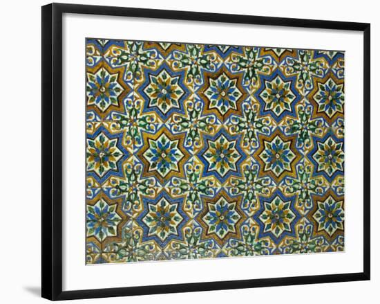 Moorish Mosaic Azulejos (ceramic tiles), Casa de Pilatos Palace, Sevilla, Spain-Merrill Images-Framed Photographic Print