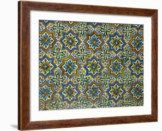 Moorish Mosaic Azulejos (ceramic tiles), Casa de Pilatos Palace, Sevilla, Spain-Merrill Images-Framed Photographic Print