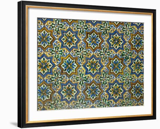 Moorish Mosaic Azulejos (ceramic tiles), Casa de Pilatos Palace, Sevilla, Spain-Merrill Images-Framed Photographic Print