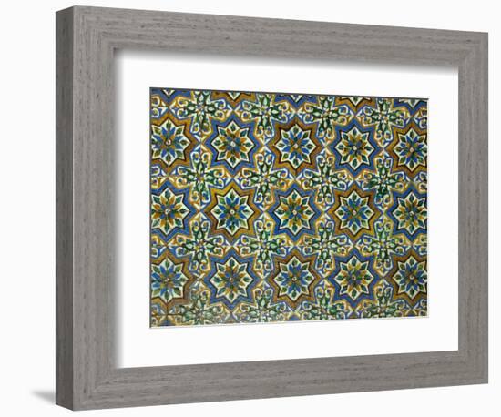 Moorish Mosaic Azulejos (ceramic tiles), Casa de Pilatos Palace, Sevilla, Spain-Merrill Images-Framed Photographic Print