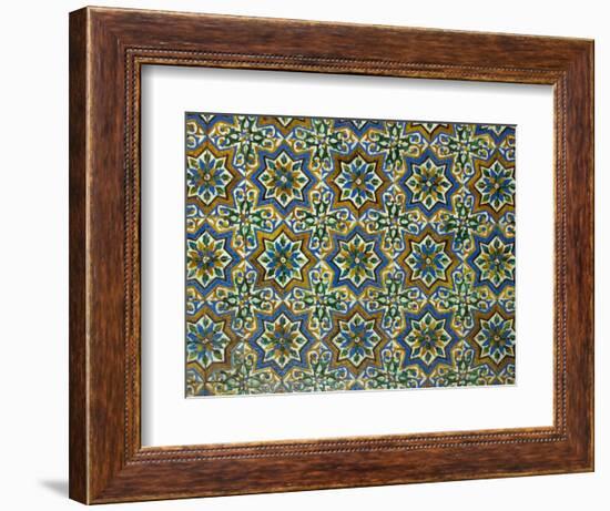 Moorish Mosaic Azulejos (ceramic tiles), Casa de Pilatos Palace, Sevilla, Spain-Merrill Images-Framed Photographic Print