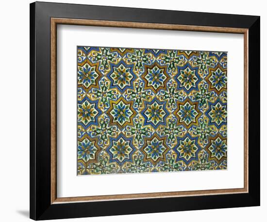 Moorish Mosaic Azulejos (ceramic tiles), Casa de Pilatos Palace, Sevilla, Spain-Merrill Images-Framed Photographic Print