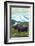 Moose and Mountain - Montana Big Sky Country, c.2009-Lantern Press-Framed Art Print