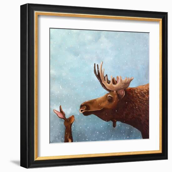 Moose and Rabbit-Lucia Stewart-Framed Art Print