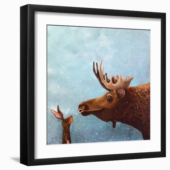 Moose and Rabbit-Lucia Stewart-Framed Art Print