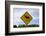 Moose Crossing Sign-Paul Souders-Framed Photographic Print