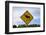 Moose Crossing Sign-Paul Souders-Framed Photographic Print