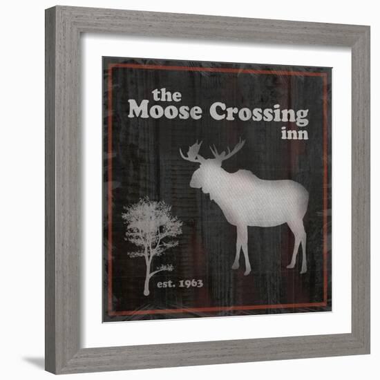 Moose Crossing-Lauren Gibbons-Framed Art Print