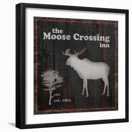 Moose Crossing-Lauren Gibbons-Framed Art Print