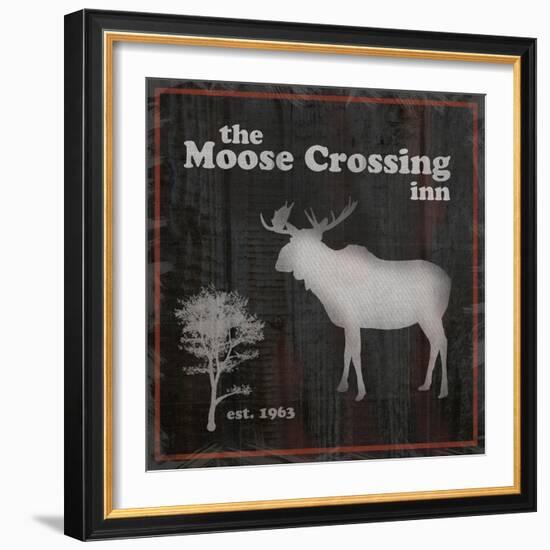 Moose Crossing-Lauren Gibbons-Framed Art Print