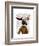 Moose in Suit Portrait-Fab Funky-Framed Art Print