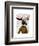 Moose in Suit Portrait-Fab Funky-Framed Art Print