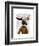 Moose in Suit Portrait-Fab Funky-Framed Art Print