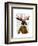 Moose in Suit Portrait-Fab Funky-Framed Art Print