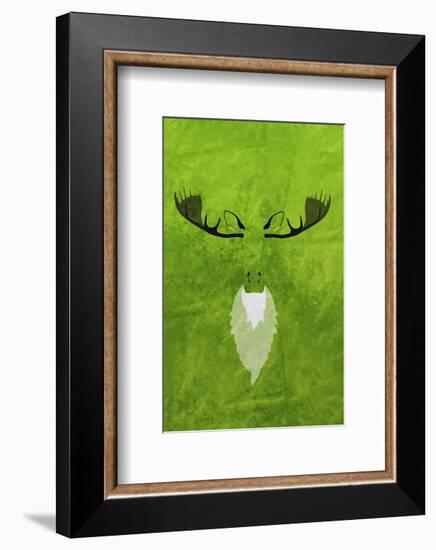 Moose - Jethro Wilson Contemporary Wildlife Print-Jethro Wilson-Framed Giclee Print