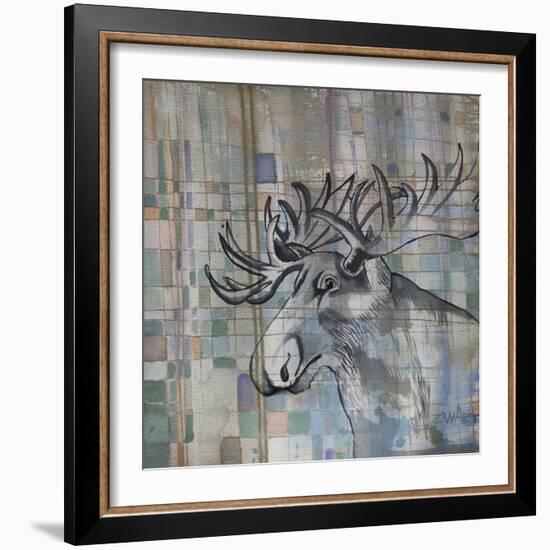 Moose, Just Moose-Zwart-Framed Giclee Print